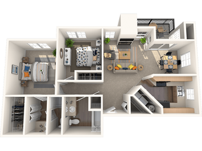 Two Bedroom Two Bath (Plan B) 04-211 floor plan